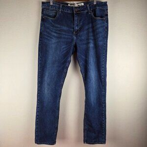 Barbell Men's Jeans 36 Skinny Slim Altered Short Tapered Dark Wash